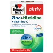 Illustration of the product packaging Doppelherz aktiv Zinc + Histidine front view